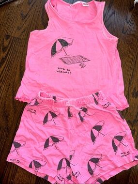 Zara 3t Girls' hot Pink Summer set umbrella